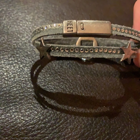 HEET Swarovski crystal wrap leather bracelet - Picture 5 of 7